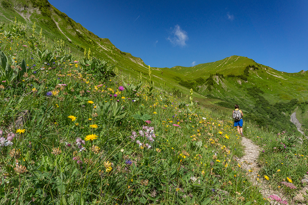 Frau Bergschön Kleinwalsertal Derratal Alpe Tour