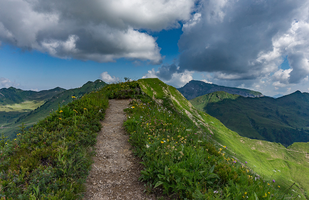 Frau Bergschön Kleinwalsertal Derratal Alpe Tour