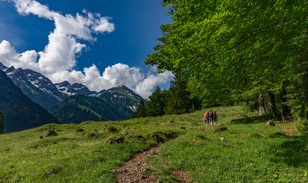 Frau Bergschön Oberallgäu Oberstdorf Guggersee Bergtour