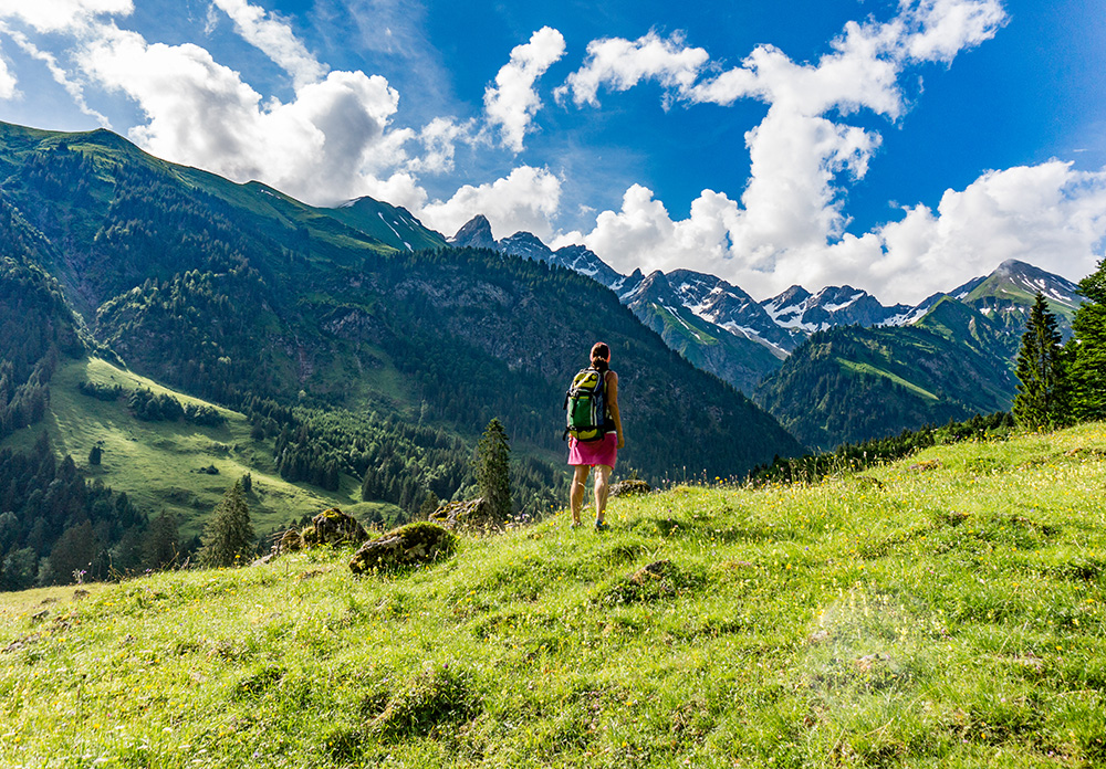 Frau Bergschön Oberallgäu Oberstdorf Guggersee Bergtour