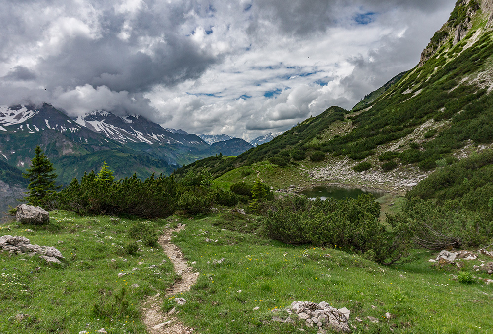 Frau Bergschön Oberallgäu Oberstdorf Guggersee Bergtour