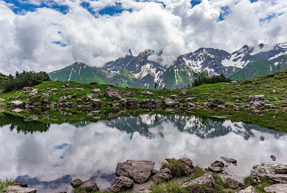 Frau Bergschön Oberallgäu Oberstdorf Guggersee Bergtour