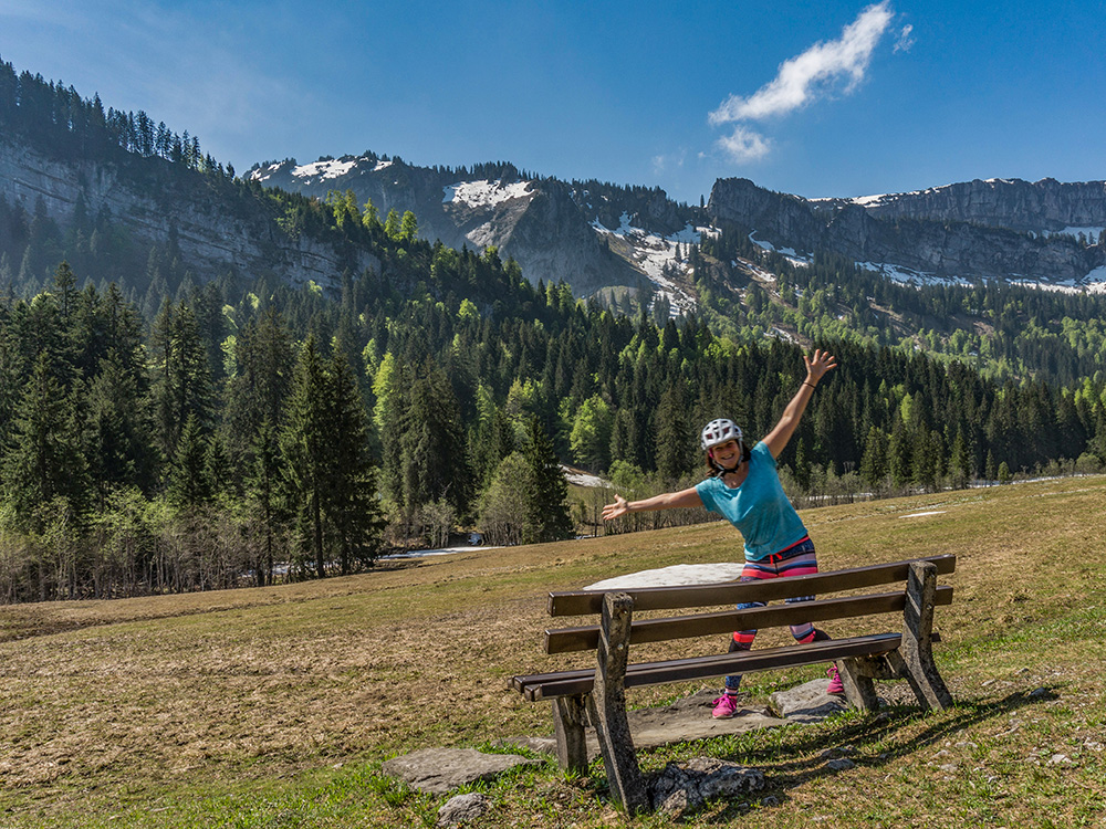 Frau bergschön Rohrmooser Tal Biketour