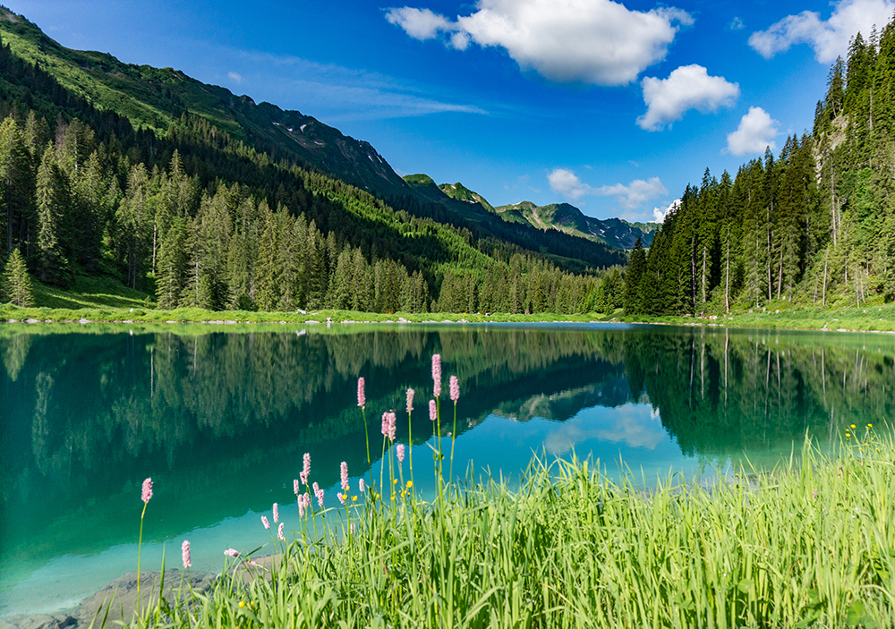 Frau Bergschön Oberallgäu SChwarzwassertal Hütte Schwarzwasser