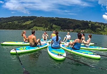 Bergschön Oberallgäu Alpsee Grünten SUP Yoga Körperwohl