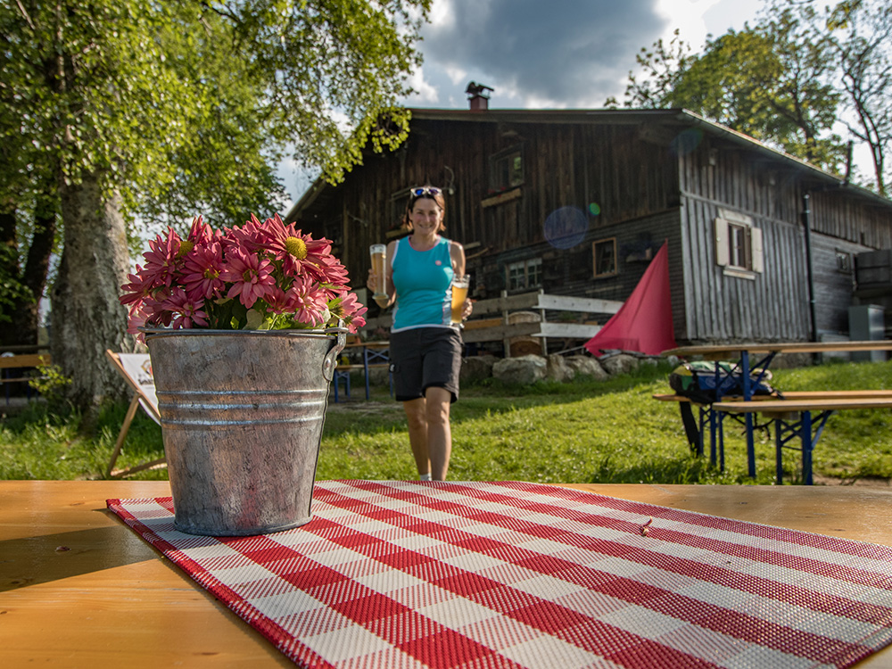 Frau BErgschön Siedelalpe Mädels Tour