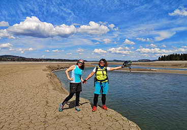 Frau Bergschön Forggensee Biketour