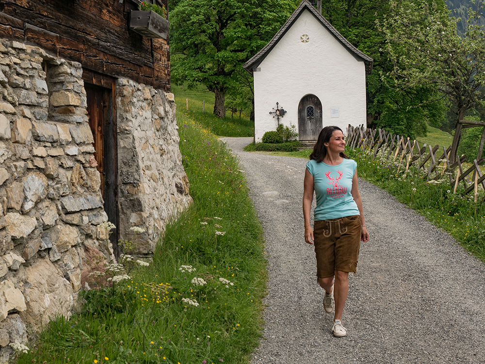 Frau Bergschön Oberallgäu Gerstruben Trachtengewand