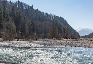 Frau Bergschön Illerdamm Iller Biketour Oberallgäu