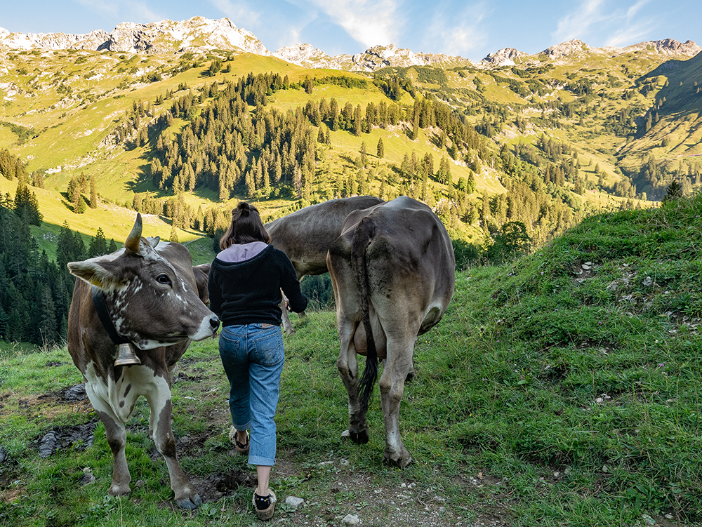 Frau Bergschoen Alpe Plättele Hintersteinertal