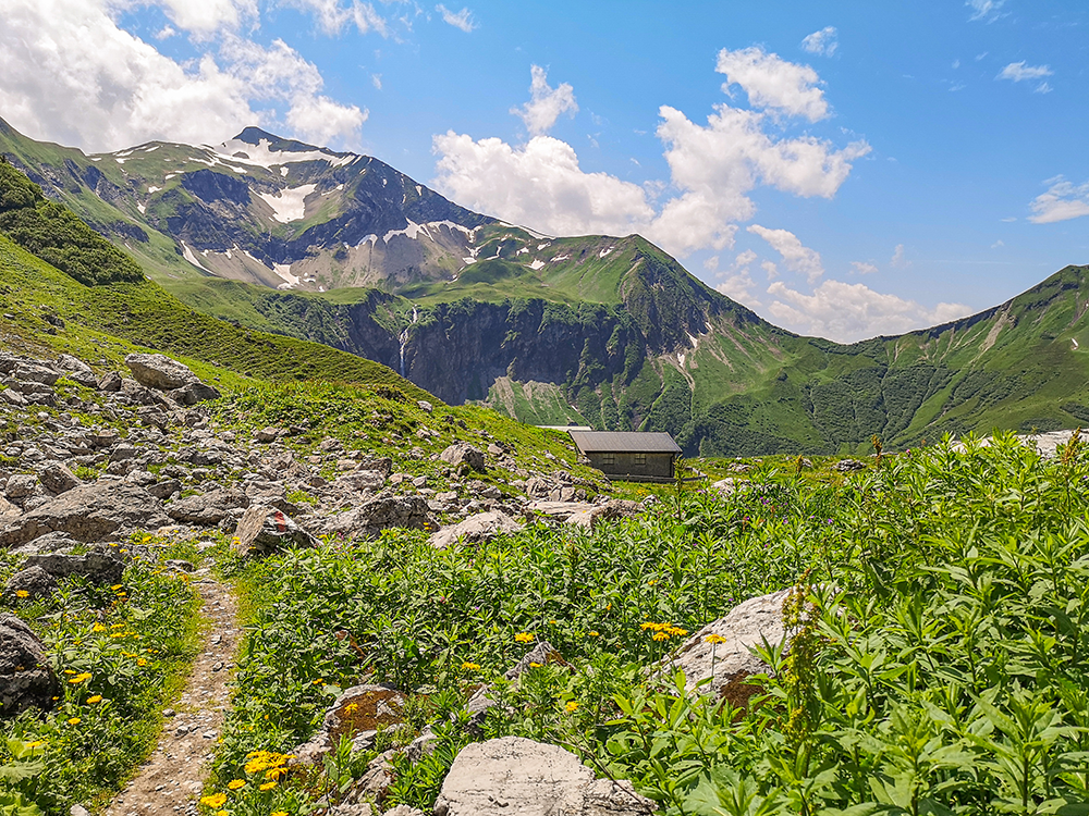 Frau Bergschoen Oytal Alpgenuss Käseralpe Gutenalpe Oberstdorf