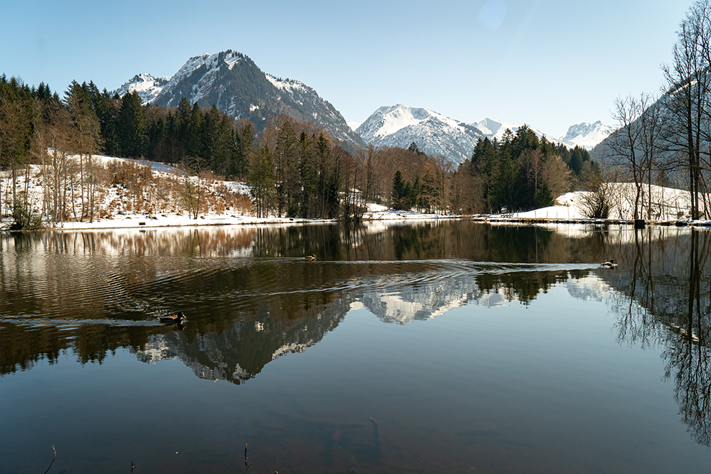 Gerstruben Winterwanderung Oberstdorf Dietersberg Sonnige Bergbauerndorf