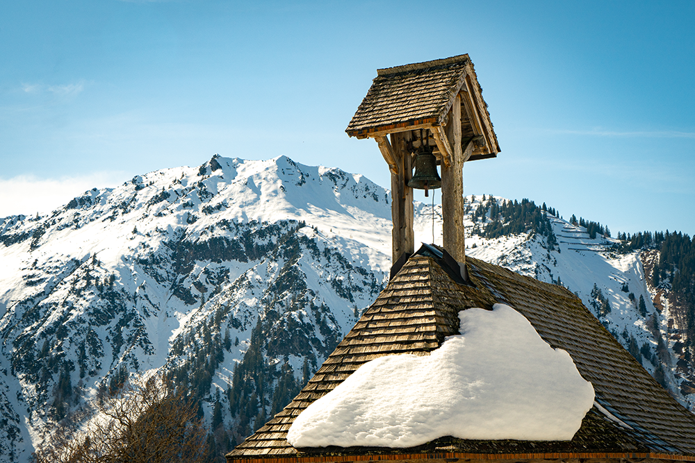 Gerstruben Winterwanderung Oberstdorf Dietersberg Sonnige Bergbauerndorf