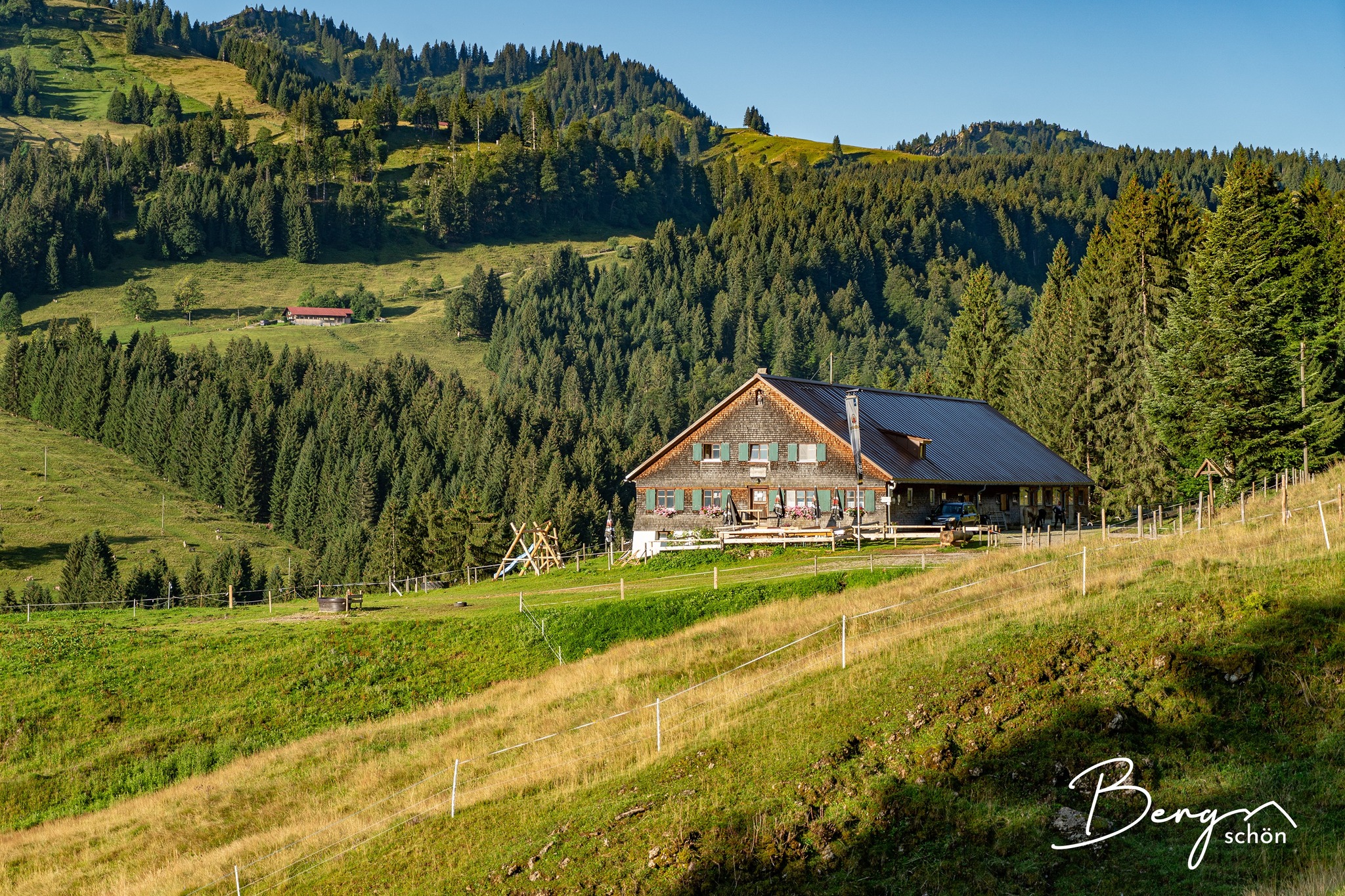 Alpe Remmelegg Steibis Oberstaufen Allgäu Oberallgäu Frau Bergschön