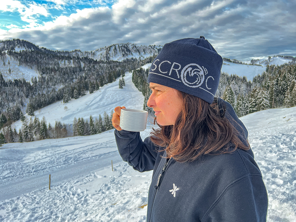 Steibis Skigebiet Oberstaufen Allgäu Oberallgäu Frau Bergschön