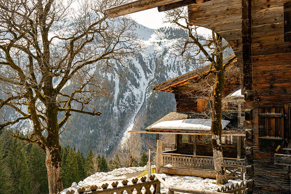 Gerstruben Winterwanderung Oberstdorf Dietersberg Sonnige Bergbauerndorf